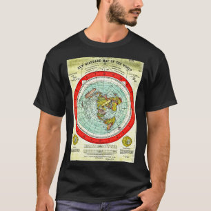 Gleason 1892 Flat Earth Map Research Flat Earth T-shirt