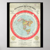 Gleason's New Standard Map Of The World - Flat Ear Poster (Voorkant)