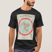 Gleason's New Standard Map Of The World - Flat Ear T-shirt (Voorkant)