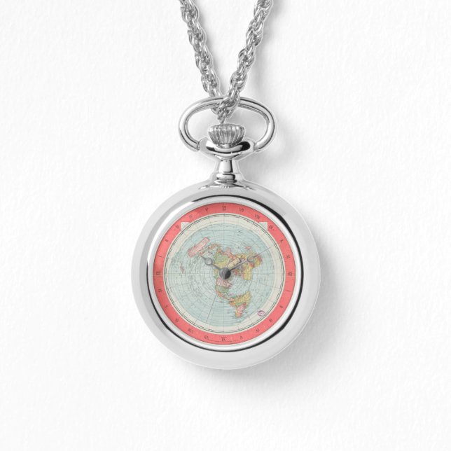 Gleason's "NEW STANDARD MAP OF THE WORLD"-horloge Horloge (Voorkant)