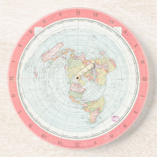 Gleason's "NEW STANDARD MAP OF THE WORLD"-Onderzet Zandsteen Onderzetter