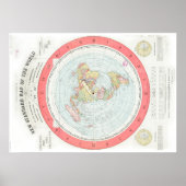 Gleason's 'NEW STANDARD MAP OF THE WORLD'-Poster Poster (Voorkant)