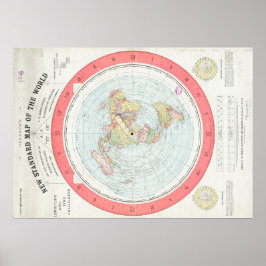 Gleason's "NEW STANDARD MAP OF THE WORLD"-Poster Poster