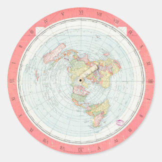 Gleason's 'NEW STANDARD MAP OF THE WORLD' Stickers