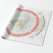 Gleason's 'NEW STANDARD MAP OF THE WORLD'-Wrap Cadeaupapier (Uitgerold)