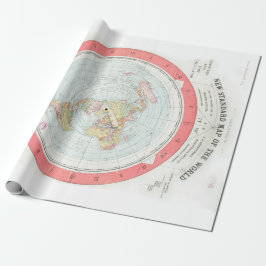 Gleason's 'NEW STANDARD MAP OF THE WORLD'-Wrap Cadeaupapier