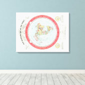 Gleason's NIEUWE STANDAARD KAART VAN DE WERELD - C Canvas Afdruk (Insitu (Houten vloer))