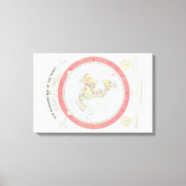 Gleason's ~NIEUWE STANDAARD KAART VAN DE WERELD~ P Canvas Afdruk