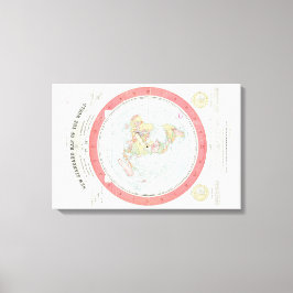 Gleason's ~NIEUWE STANDAARD KAART VAN DE WERELD~ P Canvas Afdruk