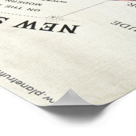 Gleason's NIEUWE STANDAARDKAART VAN HET WERELD Pos Poster