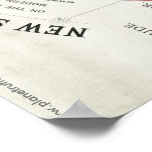 Gleason's NIEUWE STANDAARDKAART VAN HET WERELD Pos Poster