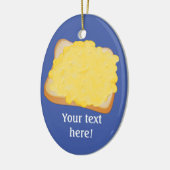 Glede kaas op Toast, je eigen woorden hierover Keramisch Ornament (Links)