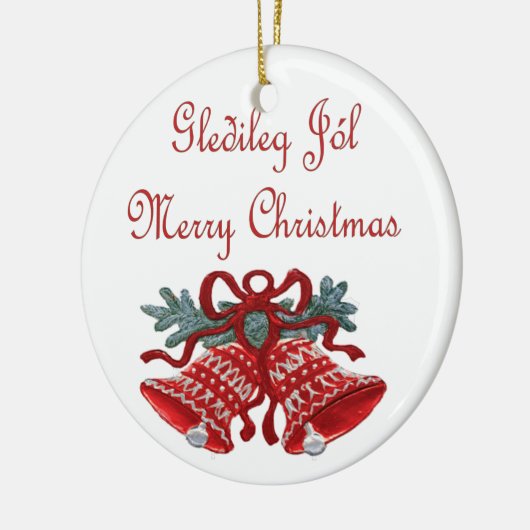 Gledeleg Jol Keramisch Ornament (Links)