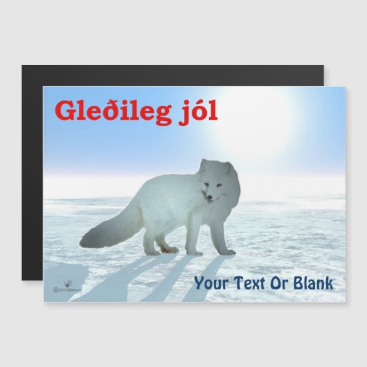 Gleðileg Jól - Arctic Fox (Voorkant / Achterkant)