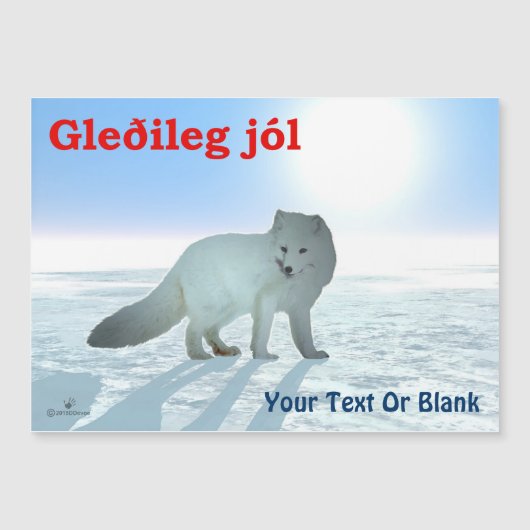 Gleðileg Jól - Arctic Fox (Voorkant)