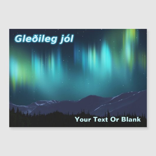 Gleðileg Jól - Aurora Borealis (Voorkant)