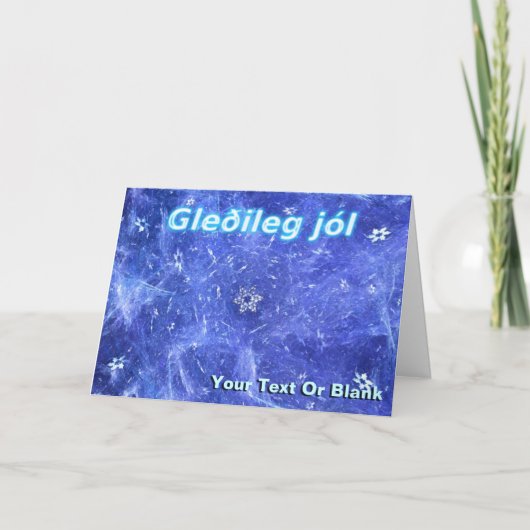 Gleðileg Jól - Blizzard Feestdagen Kaart (Voorkant)