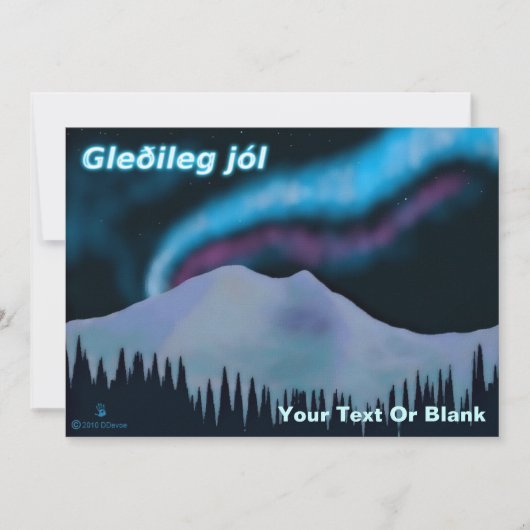 Gleðileg Jól - Blue Aurora (Voorkant)