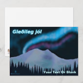 Gleðileg Jól - Blue Aurora (Voorkant / Achterkant)