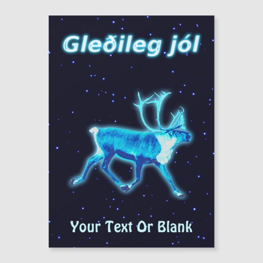 Gleðileg Jól - Blue Cariou (rendier) (Voorkant)