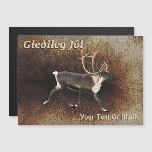 Gleðileg Jól - Bull Cariou (rendier) (Voorkant / Achterkant)