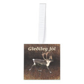 Gleðileg Jól - Bull Cariou (rendier) Decoratie (Voorkant)