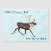 Gleðileg Jól - Bull Cariou (rendier) op sneeuw (Voorkant)