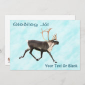 Gleðileg Jól - Bull Cariou (rendier) op sneeuw (Voorkant / Achterkant)