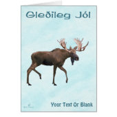 Gleðileg Jól - Bull Moose op sneeuw (Voorkant)