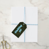 Gleðileg Jól - Conifers Cadeaulabel (Met Touw)