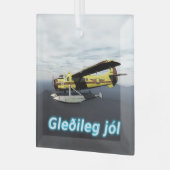 Gleðileg jól - de Havilland DH3-C Otter Glas Ornament (Voorkant links)
