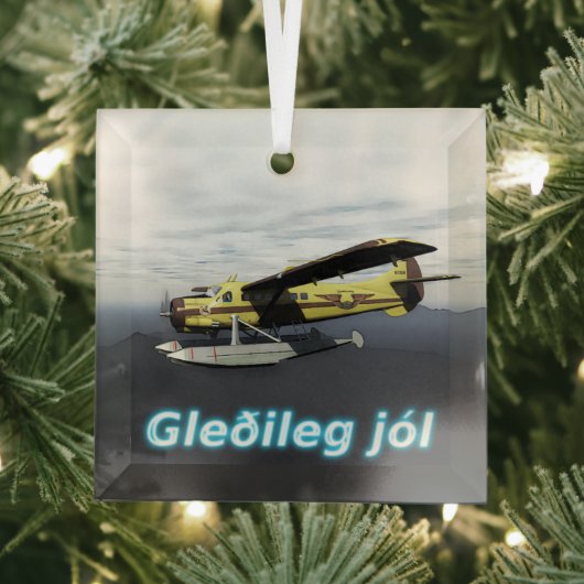 Gleðileg jól - de Havilland DH3-C Otter Glas Ornament (Insitu)