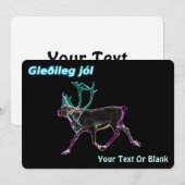 Gleðileg Jól - Electric Cariou Feestdagenkaart (Voorkant / Achterkant)