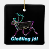 Gleðileg jól - Electric Cariou Keramisch Ornament (Achterkant)