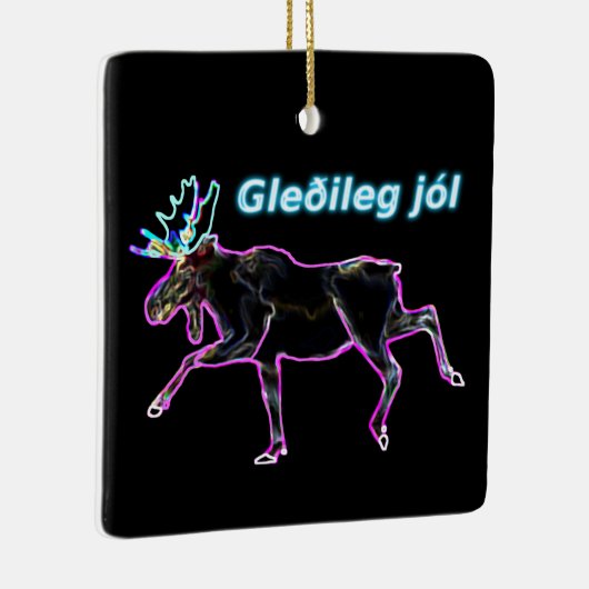 Gleðileg jól - Electric Moose Keramisch Ornament (Rechts)