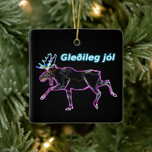 Gleðileg jól - Electric Moose Keramisch Ornament (Boom)
