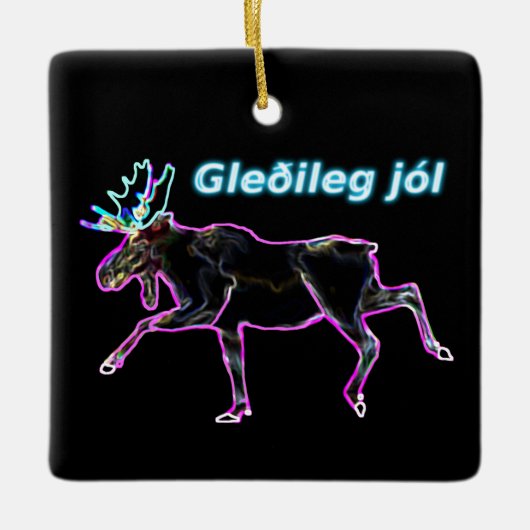 Gleðileg jól - Electric Moose Keramisch Ornament (Voorkant)