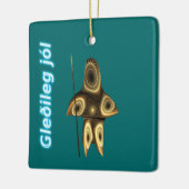 Gleðileg jól - Fractal Inuit Hunter Keramisch Ornament (Links)