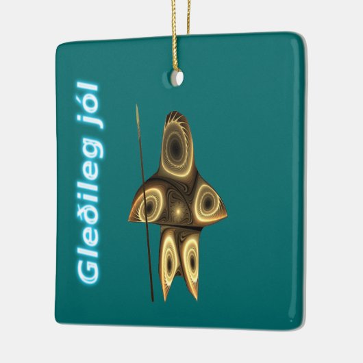 Gleðileg jól - Fractal Inuit Hunter Keramisch Ornament (Links)