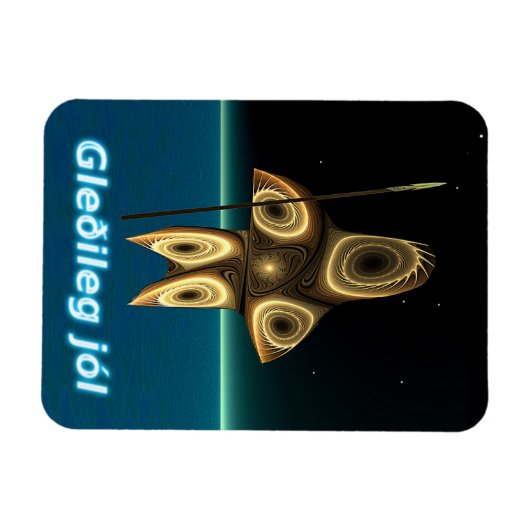 Gleðileg jól - Fractal Inuit Hunter Magneet (Horizontaal)