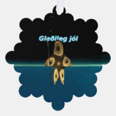 Gleðileg Jól - Fractal Inuit Hunter Ornament Kaart (Voorkant)