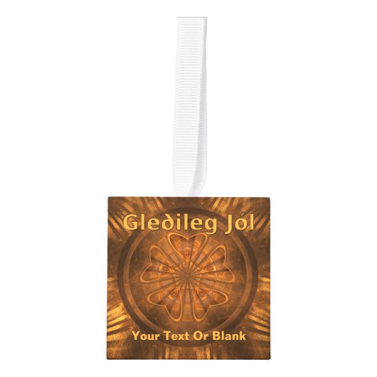 Gleðileg Jól - Fractal Wood Carving Decoratie (Voorkant)