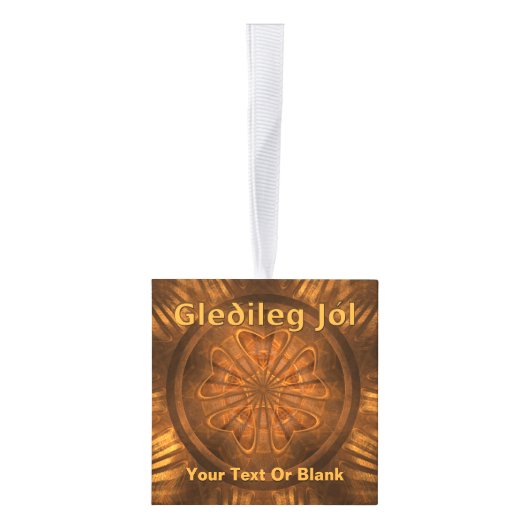 Gleðileg Jól - Fractal Wood Carving Decoratie (Rechts)