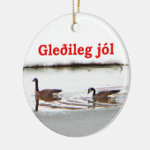 Gleðileg jól - Honkers - Canada Geese Keramisch Ornament (Links)