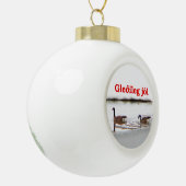 Gleðileg jól - Honkers - Canada Geese Keramische Bal Ornament (Links)