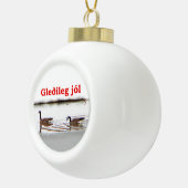 Gleðileg jól - Honkers - Canada Geese Keramische Bal Ornament (Rechts)