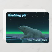 Gleðileg Jól - Ice Edge Polar Beer Feestdagenkaart (Voorkant / Achterkant)