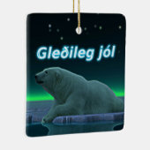 Gleðileg Jól - Ice Edge Polar Beer Keramisch Ornament (Rechts)