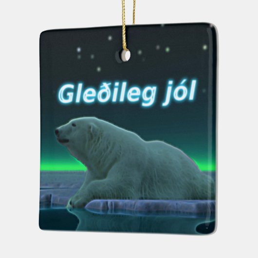 Gleðileg Jól - Ice Edge Polar Beer Keramisch Ornament (Links)