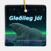 Gleðileg Jól - Ice Edge Polar Beer Keramisch Ornament (Voorkant)